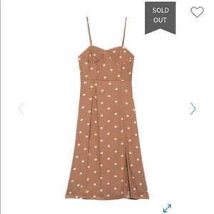 Polka dot print slip dress